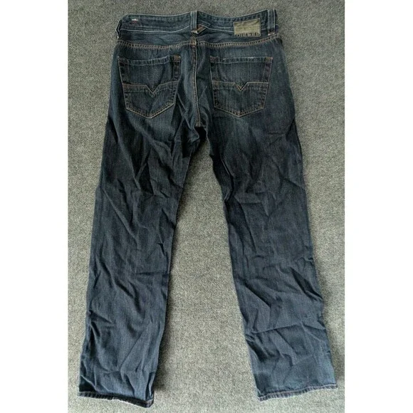 Diesel Mens Larkee Jeans Size 34x32 Buttonfly Distressed